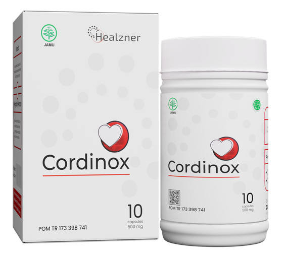 Envase del suplemento de bienestar Cordinox